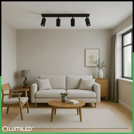 Lampa Sufitowa SPOT TUBA Reflektor Oprawa Halogenowa 4x GU10 TABULA LUMILED