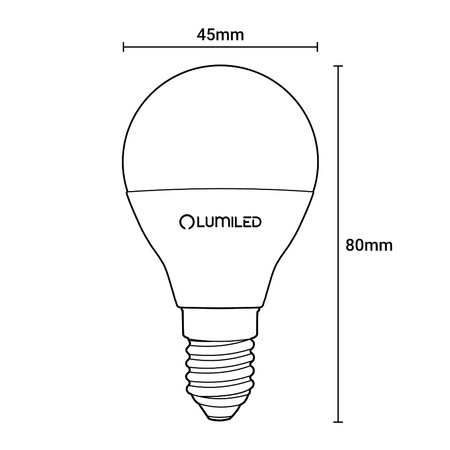 6x Żarówka LED E14 Kulka P45 5W = 40W 470lm 4000K Neutralna 180° LUMILED