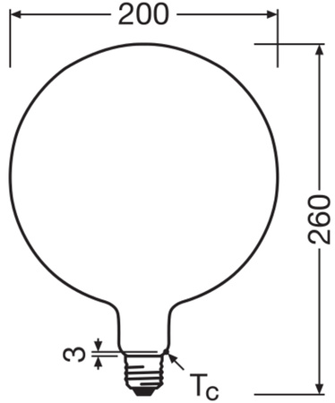 Żarówka LED Dekoracyjna E27 7.3W = 60W 806lm 2700K Ciepła 320° Ściemnialna Vintage 1906 Osram