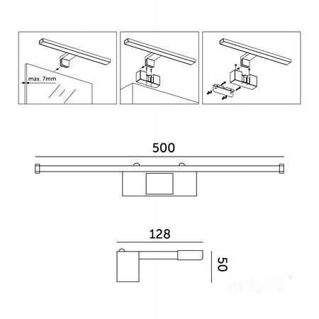 Lampa Ogrodowa Kinkiet Elewacyjny Zewnętrzny LED 10W 700lm 4000K Neutralna IP44 Czarna Lumireflect Kobi