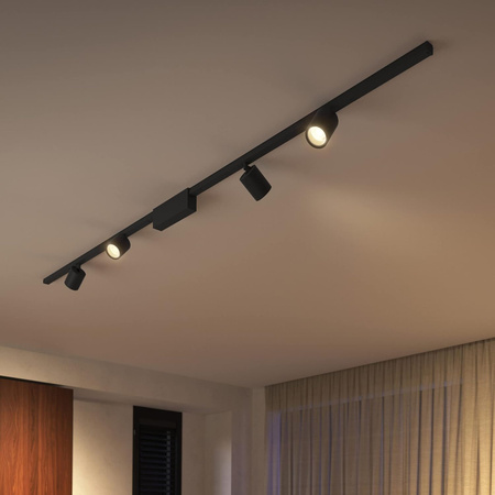 Reflektor Szynowy LED 5.2W 510lm IP20 White and Color Ambiance RGB + TW Czarna Inteligentna SMART Zigbee Bluetooth Perifo Philips HUE