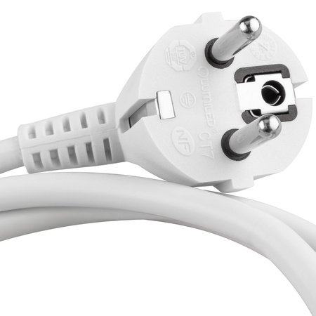 Przedłużacz Sieciowy Kabel z Uziemieniem Listwa Zasilająca 1 Gniazdo 5m Biały Sznur Lendo Lumiled