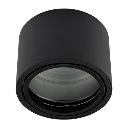 Oprawa Natynkowa HALOGENOWA SPOT TUBA Ruchoma GU10 AR111 Okrągła Czarna 100mm TELES LUMILED