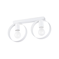 Lampa Sufitowa Plafon 2x E27 Okrągła Biała Nowoczesna Titran Sollux