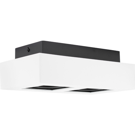 Oprawa Natynkowa HALOGENOWA Ruchoma 2x GU10 Prostokątna Biała 85mm NEMO