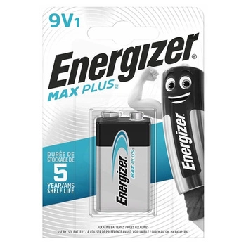 Bateria ENERGIZER MAX PLUS 6LR61 6F22 9V 1szt Blister