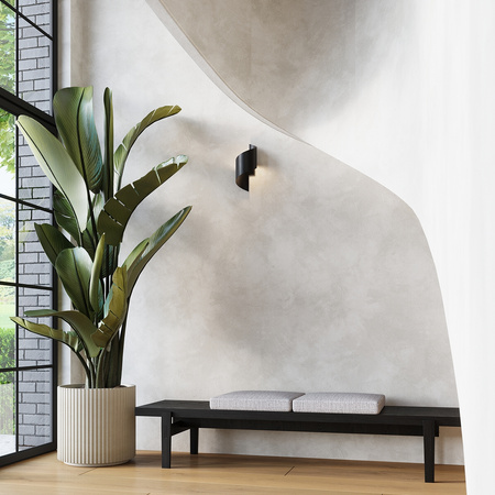 Lampa Ścienna Kinkiet G9 Nieregularna Czarna Nowoczesna Talassa Sollux