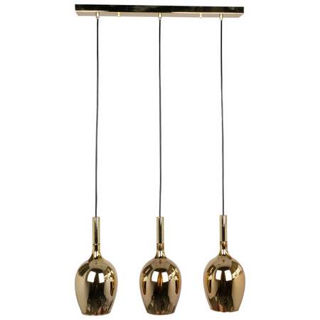 Lampa Wisząca Sufitowa LUGANO Złota 3xE14 Milagro
