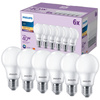 6x Żarówka LED E27 A60 4.9W = 40W 470lm 2700K Ciepła 180° EC Multipack Philips