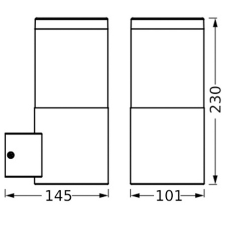 Kinkiet Ogrodowy Lampa Elewacyjna Zewnętrzna E27 Szary IP44 Endura Osram