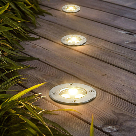 Lampa ogrodowa najazdowa LED GU10 Okrągła IP66 IK09