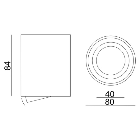 Oprawa Natynkowa Halogenowa Spot Tuba Ruchoma GU10 Okrągła Biała 84mm