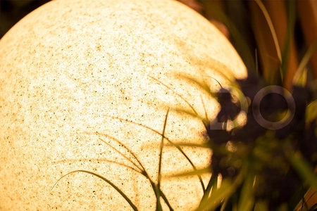 Lampa Zewnętrzna Ogrodowa Wbijana 230V E27 KULA 35cm Kamienna