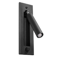 Lampa Ścienna Kinkiet G9 Tubularna Czarna Nowoczesna Enif Sollux