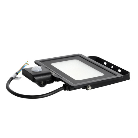 Naświetlacz LED Zewnętrzny Ogrodowy 30W 2550lm 4000K Neutralny 120° z Czujnikiem Ruchu i Zmierzchu IP65 Czarny MHC Kobi