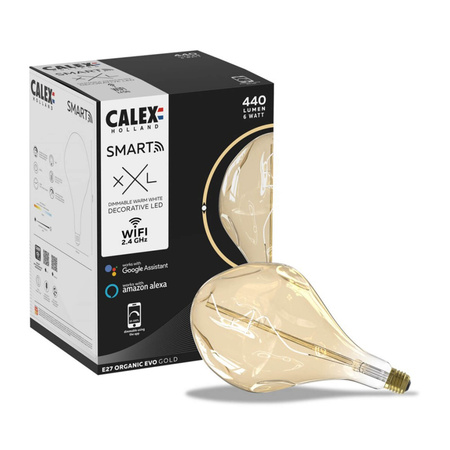 Żarówka LED E27 Evo Gold XXL SMART WIFI 6W 440lm 2100K TUYA Filament CALEX