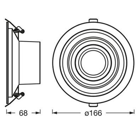 Lampa Punktowa LED Filament Oczko 7W 2700K Aluminium Spot Downlight Echo LEDVANCE