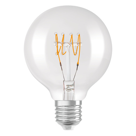 Żarówka LED Dekoracyjna G80 Kula E27 4.8W = 40W 470lm 2700K Ciepła 320° Filament Ściemnialna Vintage 1906 Osram
