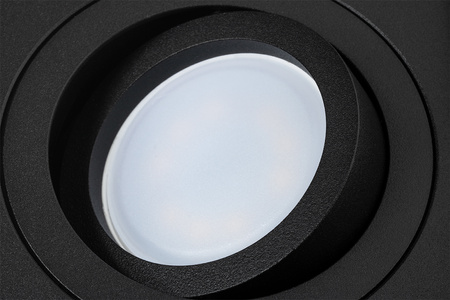 Oprawa Natynkowa HALOGENOWA Ruchoma GU10 Okrągła Czarna 84mm