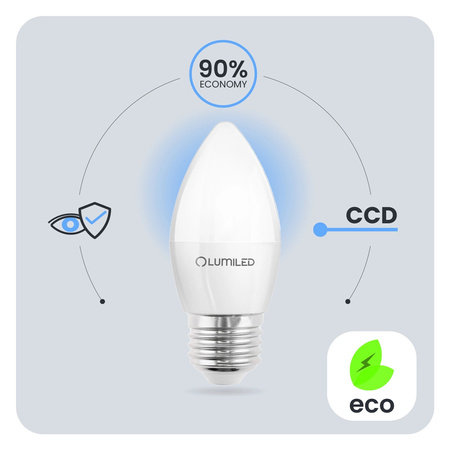 Żarówka LED E27 Świeczka B35 2,5W = 25W 249lm 3000K Ciepła 180° LUMILED
