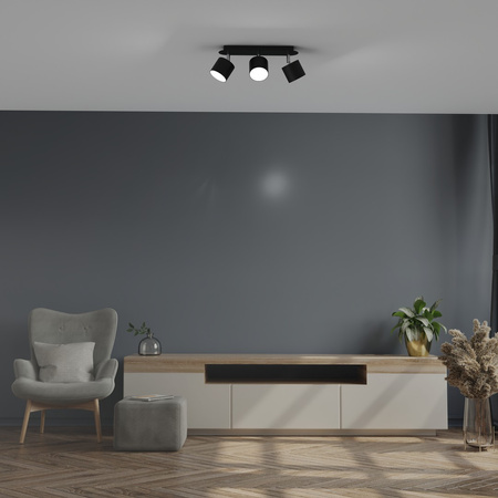 Lampa Sufitowa DIXIE Czarna 3xGX53 Ruchoma Listwa Milagro