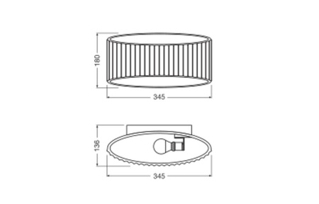 Lampa Ścienna Dekoracyjna Kinkiet Oprawa Natynkowa E27 Biały Decor Ledvance