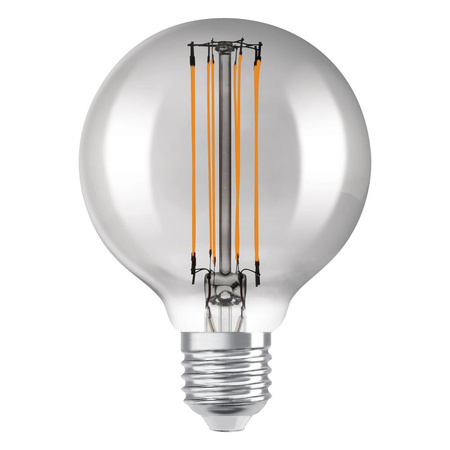 Żarówka LED Dekoracyjna G80 Kula E27 11W = 42W 500lm 1800K Ciepła 320° Dymiona Filament Ściemnialna Vintage 1906 Osram