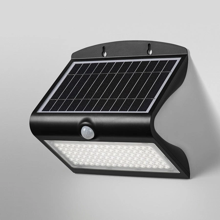Lampa Solarna Ogrodowa Zewnętrzna Kinkiet Elewacyjny LED  8W 850lm 4000K IP65 Czarny Z Czujnikiem Ruchu i Zmierzchu Endura Ledvance