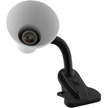 Lampka Biurkowa Stołowa Regulowana LIRIA Szkolna Nocna E27 Klips Biała LUMILED