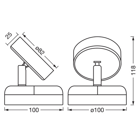 Lampka LED Nocna Magnetyczna 1.8W 100lm 3000K Ciepła 106° Akumulatorowe Czarna Ściemnialna Nightlux Osram