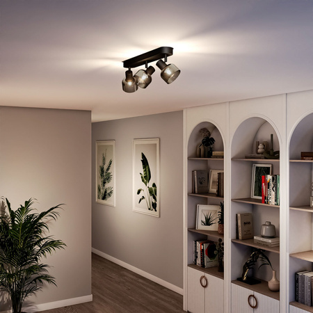 Lampa Sufitowa Reflektor 3x E14 Czarna Sleet Philips