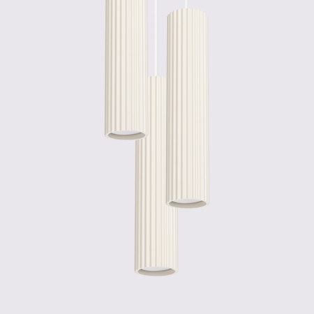 Lampa Wisząca Sufitowa Zwis Tuba Spot 3x GU10 Beżowa Karbon Deep Space SL.1595 Sollux