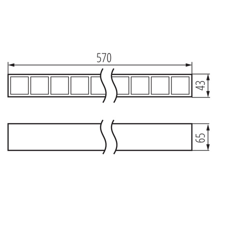 Oprawa Liniowa Lampa Sufitowa LED 23W 50cm 2650lm 4000K Neutralna 60° Natynkowa Czarna Kanlux