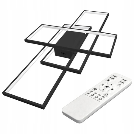 Lampa Sufitowa Żyrandol LED 126W CCT GALAXIS HYDRA Czarny + Pilot Sterujący