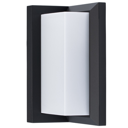 Lampa Ogrodowa LED Kinkiet Elewacyjny 12W Oprawa Architektoniczna Prostokąt Lagos Czarna z Czujnikiem Ruchu