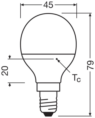Żarówka LED P45 E14 4.9W = 40W 470lm 2700K Ciepła Biała LEDVANCE
