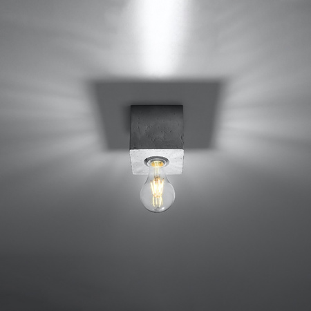 Lampa Sufitowa Oprawa Natynkowa E27 Kwadratowa Szara Industrialna Ariz Sollux