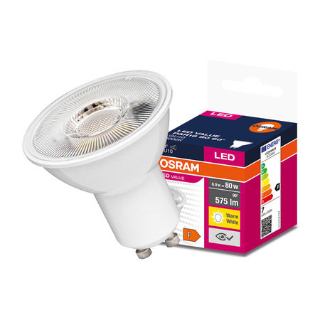 Żarówka LED GU10 6,9W = 80W 575lm 3000K Ciepła 60° OSRAM Value