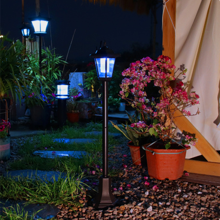 Lampa Ogrodowa LED Solarna Zewnętrzna Latarenka Stojąca SŁUPEK 70cm