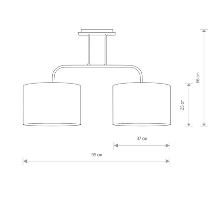Lampa Sufitowa 2x E27 Złota Nowoczesna ALICE M 4962 Nowodvorski