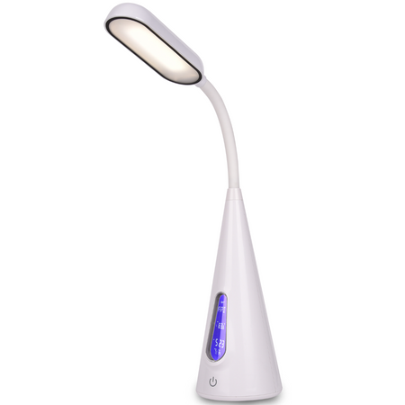 Lampka biurkowa szkolna Multi Y3035 biała ciepła 7W GOLDLUX (Polux) lampka na biurko + kalendarz zegar