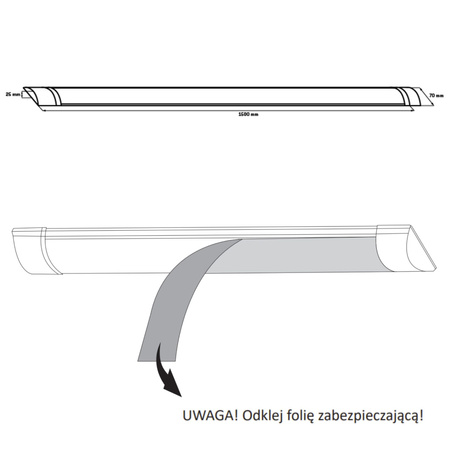 Lampka Podszafkowa 50W 5500lm 4000K Neutralna 120° Biała Sanico Goldlux