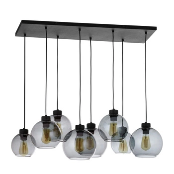 Lampa Sufitowa Wisząca CUBUS GRAPHITE Żyrandol Czarno-Grafitowa Nowoczesna 8xE27 4113 TK Lighting