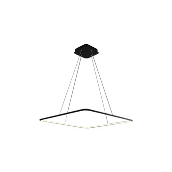 Lampa wisząca NIX czarny kwadrat ramka 25W LED IP20 Metal i akryl styl nowoczesny minimalistyczny Milagro