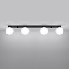 Lampa Sufitowa Listwa Oświetleniowa 4x G9 Kula Czarna Nowoczesna Yoli Sollux