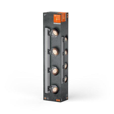 Lampa Sufitowa Ścienna LED Reflektor 4-Punktowy Dekoracyjny Ozdobny 22W Srebrny LEDVANCE