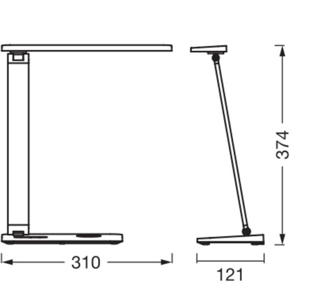 Lampa Stołowa Biurkowa LED 17W 651lm CCT Ściemnialna Biały Office Line Ledvance