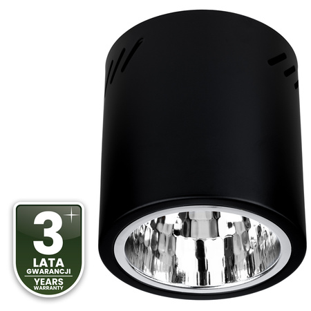 Oprawa Sufitowa Natynkowa Stała Okrągła APUS 13 Spot TUBA Czarna E27