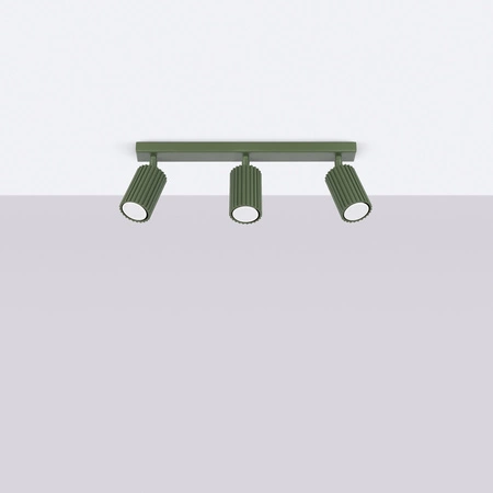 Lampa Sufitowa Reflektor Tuba Spot 3x GU10 Oliwkowa Karbon Deep Space SL.1619 Sollux