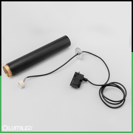 Lampa Wisząca Sufitowa Zwis 29cm Reflektor GU10 LED ELIGIS Czarny LUMILED